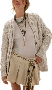 Free People Opal Cable Knit Cardigan