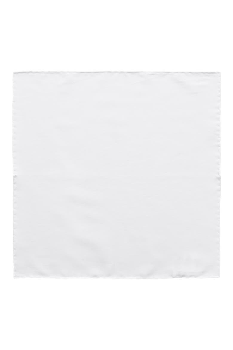 Cotton Pocket Square, Alternate, color, WHITE