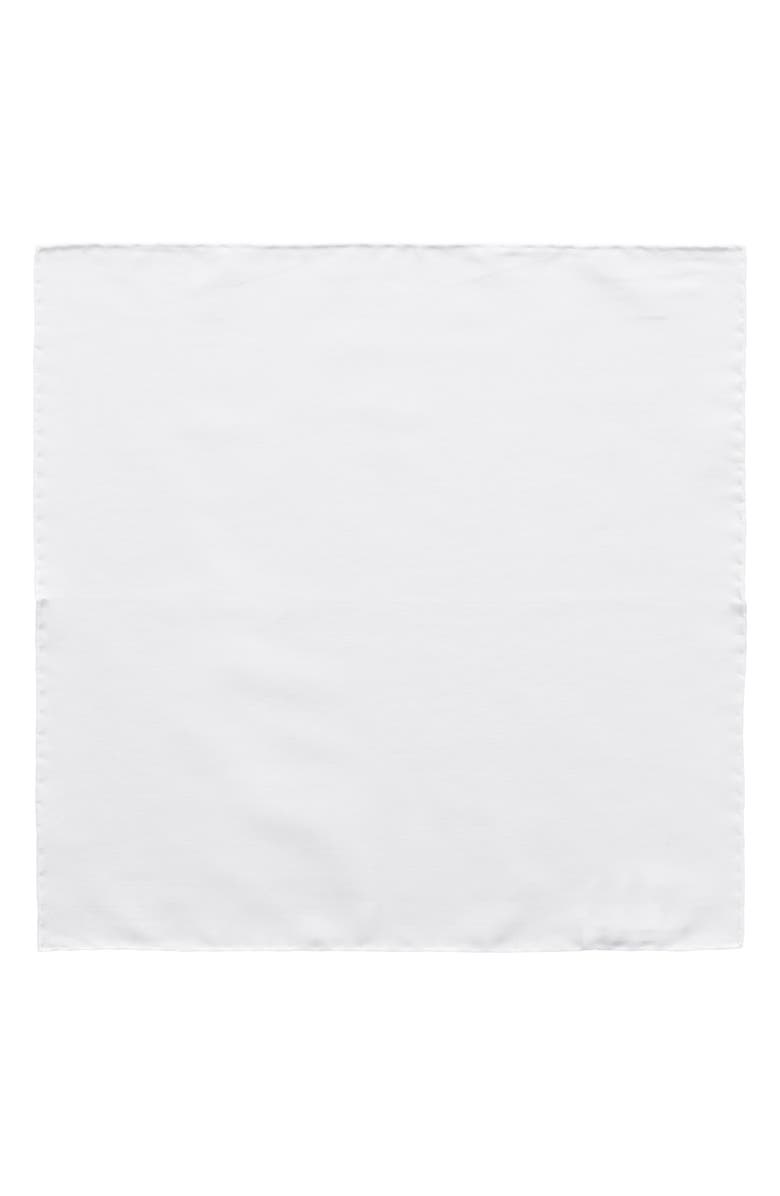 Eton Cotton Pocket Square, Alternate, color, White