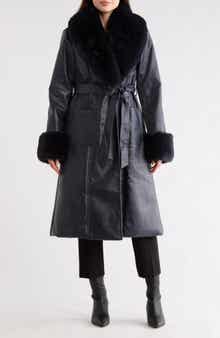 Hutch Stevie Faux Fur & Faux Leather Coat