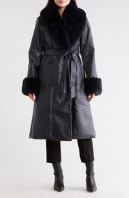 Hutch Stevie Faux Fur & Faux Leather Coat