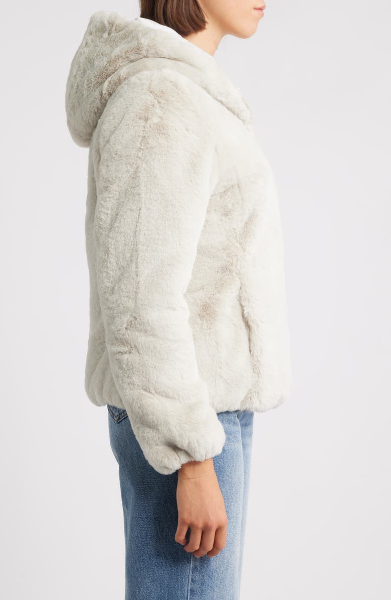 Save The Duck Laila Faux Fur Reversible Water Repellent Puffer Jacket, Alternate, color, Fog Grey