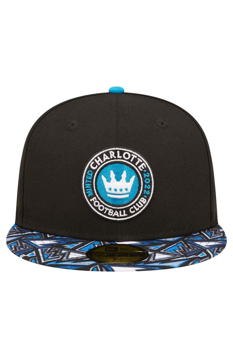 New Era Men's New Era Black Charlotte FC Element Tech Pack 59FIFTY Fitted Hat, Alternate, color, Black