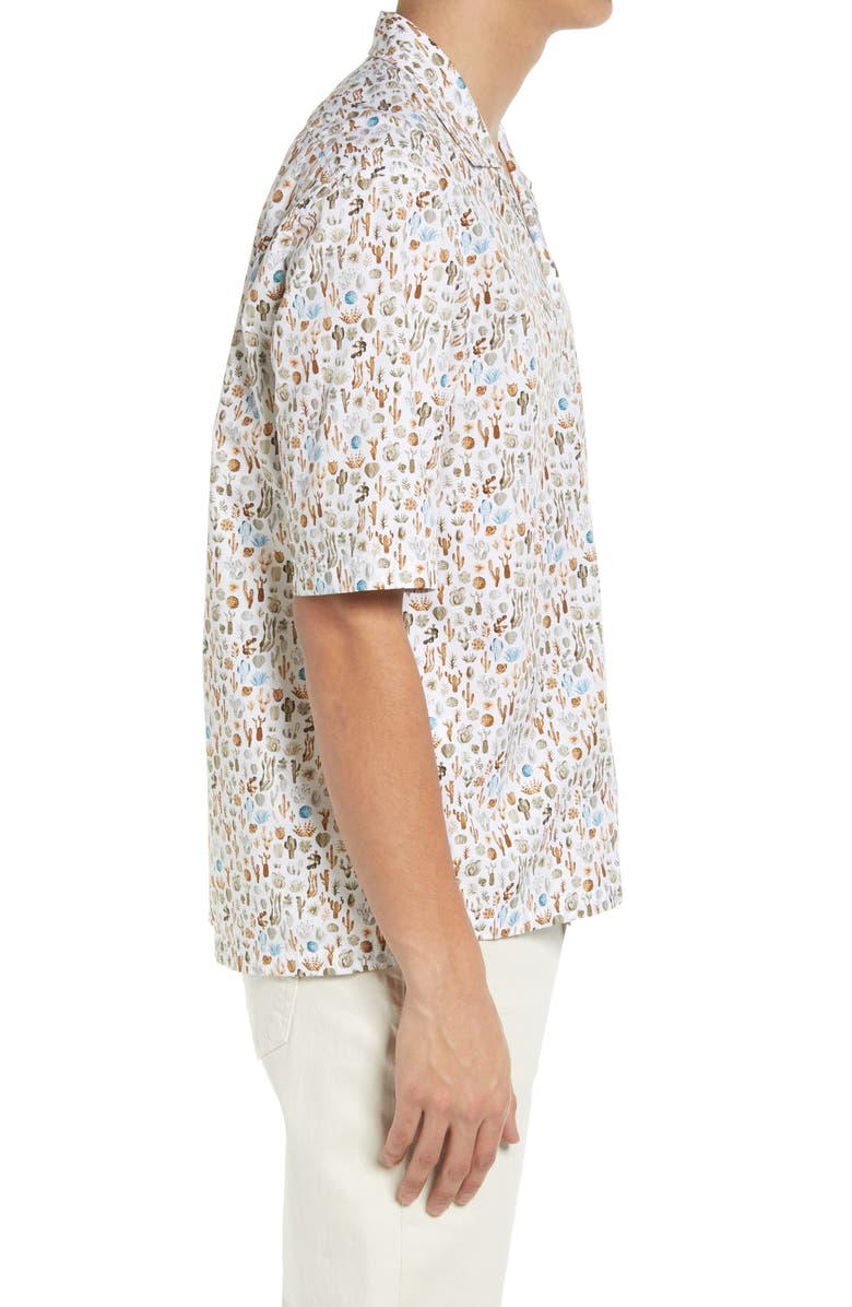 BOSS Lars Cactus Short Sleeve Button-Up Camp Shirt, Alternate, color,
