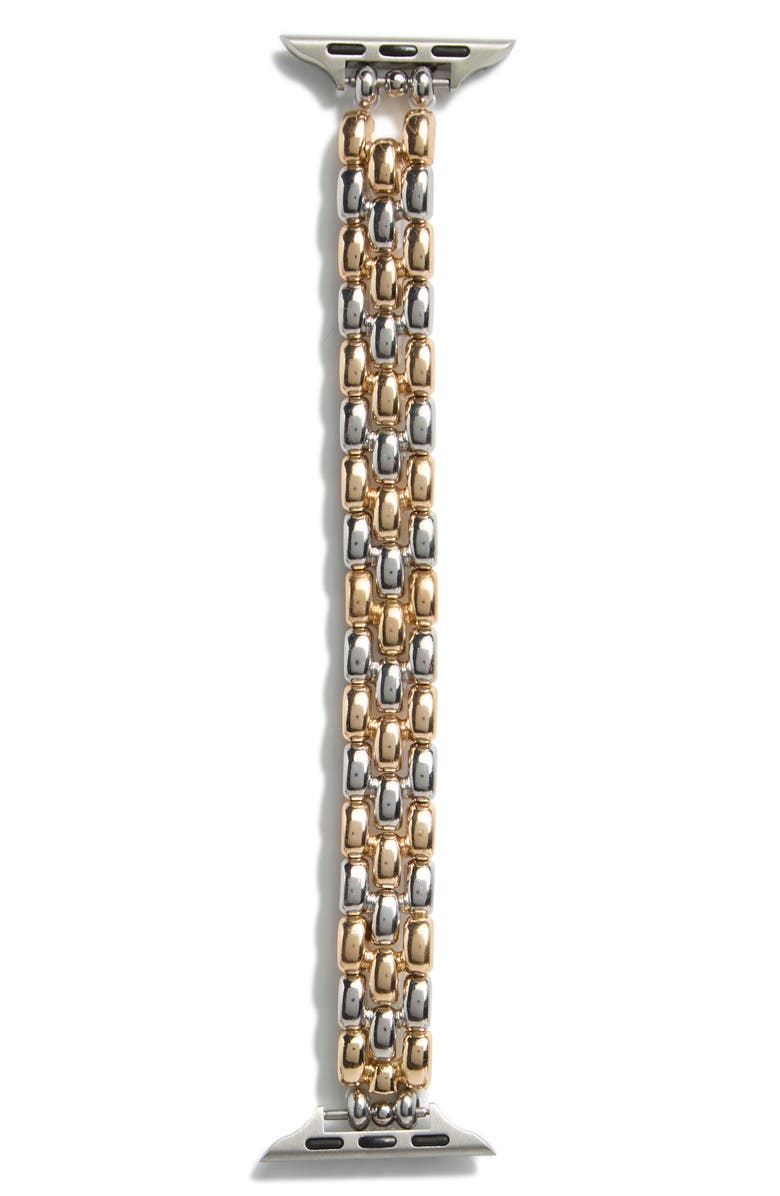 NORDSTROM RACK Two-Tone Apple Watch<sup>®</sup> Watchband, Alternate, color, Silver- Gold