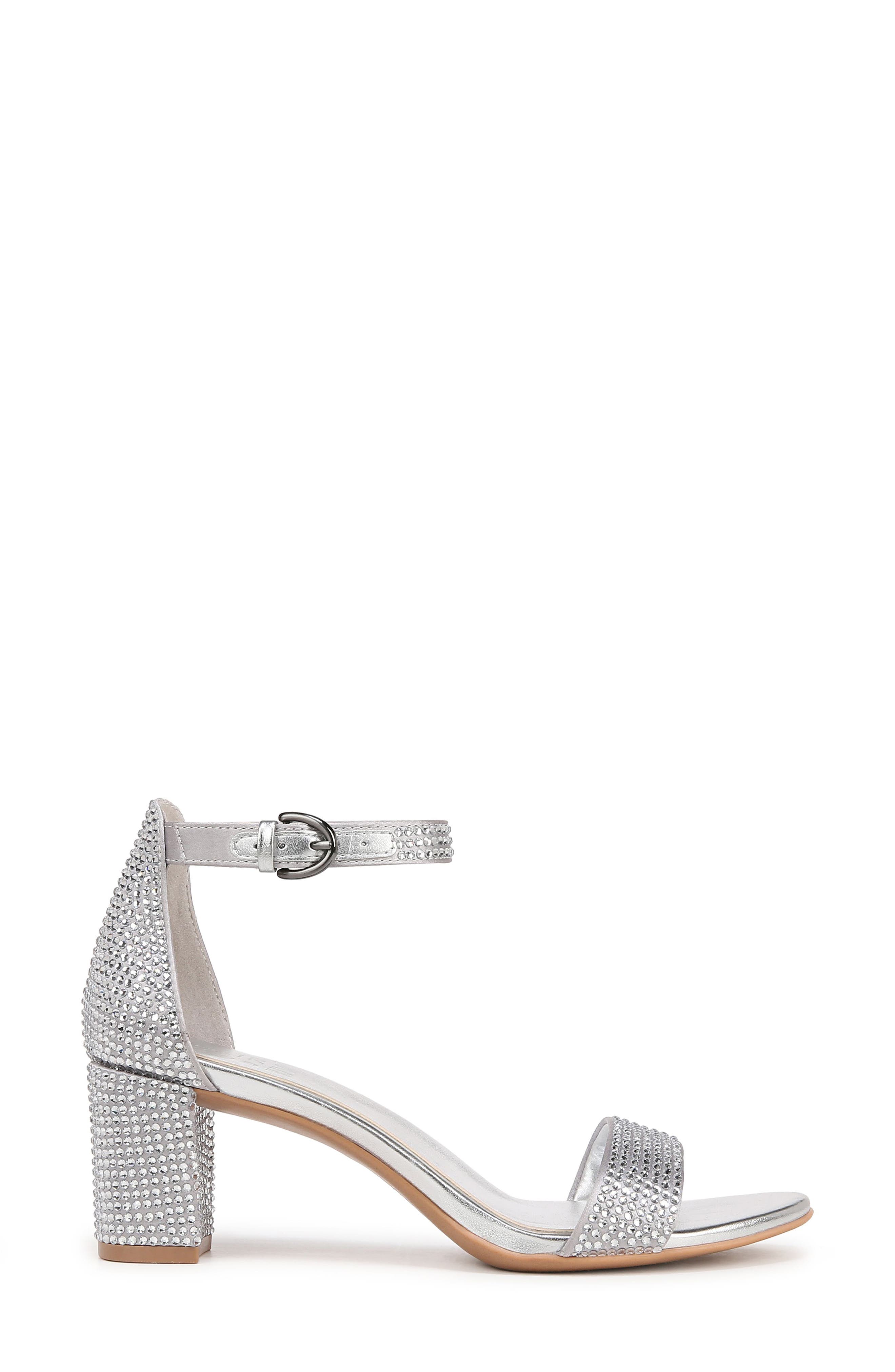 Vera Glitz Ankle Strap Sandal, Alternate, color, SILVER