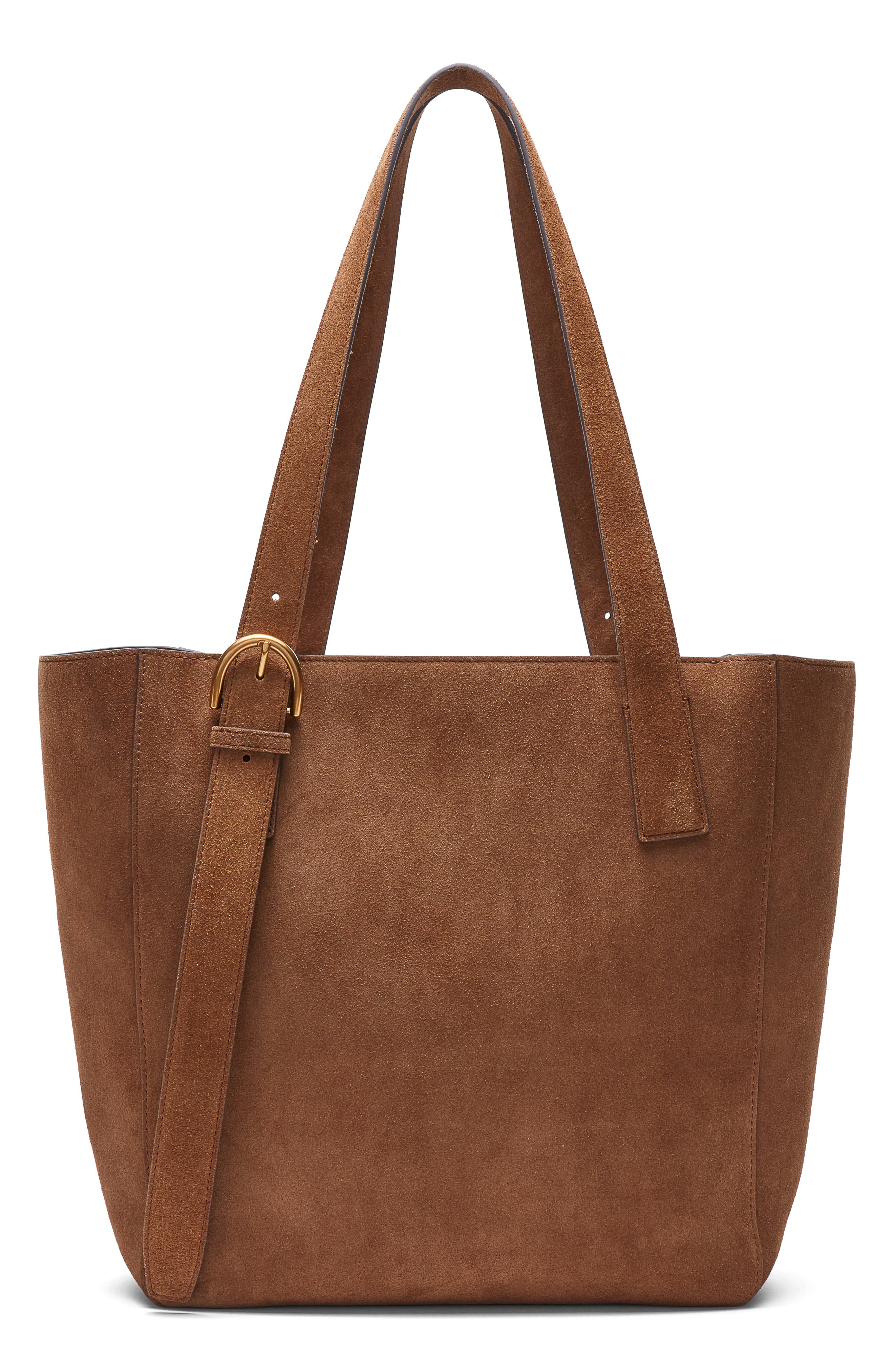 rag & bone Parker Suede Tote, Alternate, color, Golden Brown