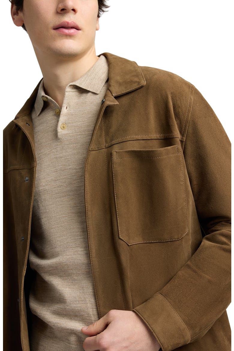 Suede Work Overshirt, Alternate, color, Doe