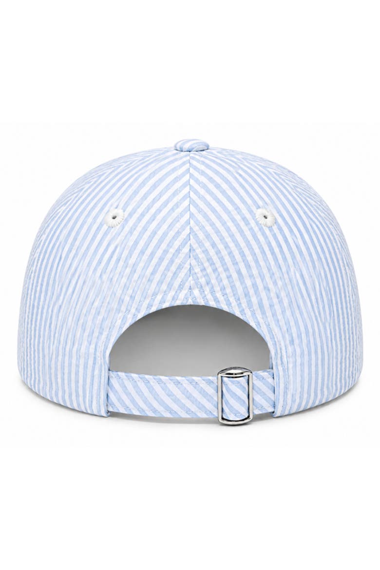 Football Baseball Hat, Alternate, color, Blue Seersucker