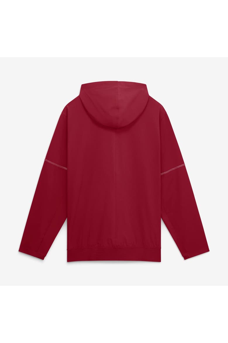 Men's Jordan Brand Crimson Oklahoma Sooners 2026 Sideline Anorak Half-Zip Hooded Jacket, Alternate, color, Crimson