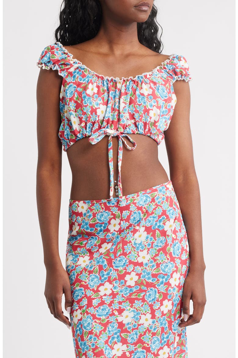Izzy Floral Crop Top, Main, color, BLUE MULTI
