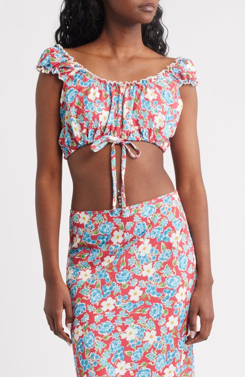 Bella Venice Izzy Floral Crop Top In Multi