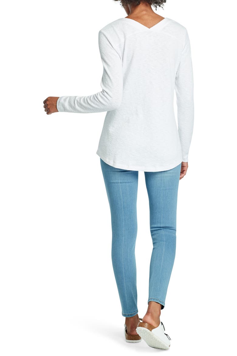 Countryside V-Neck Top, Alternate, color, PAPER WHITE