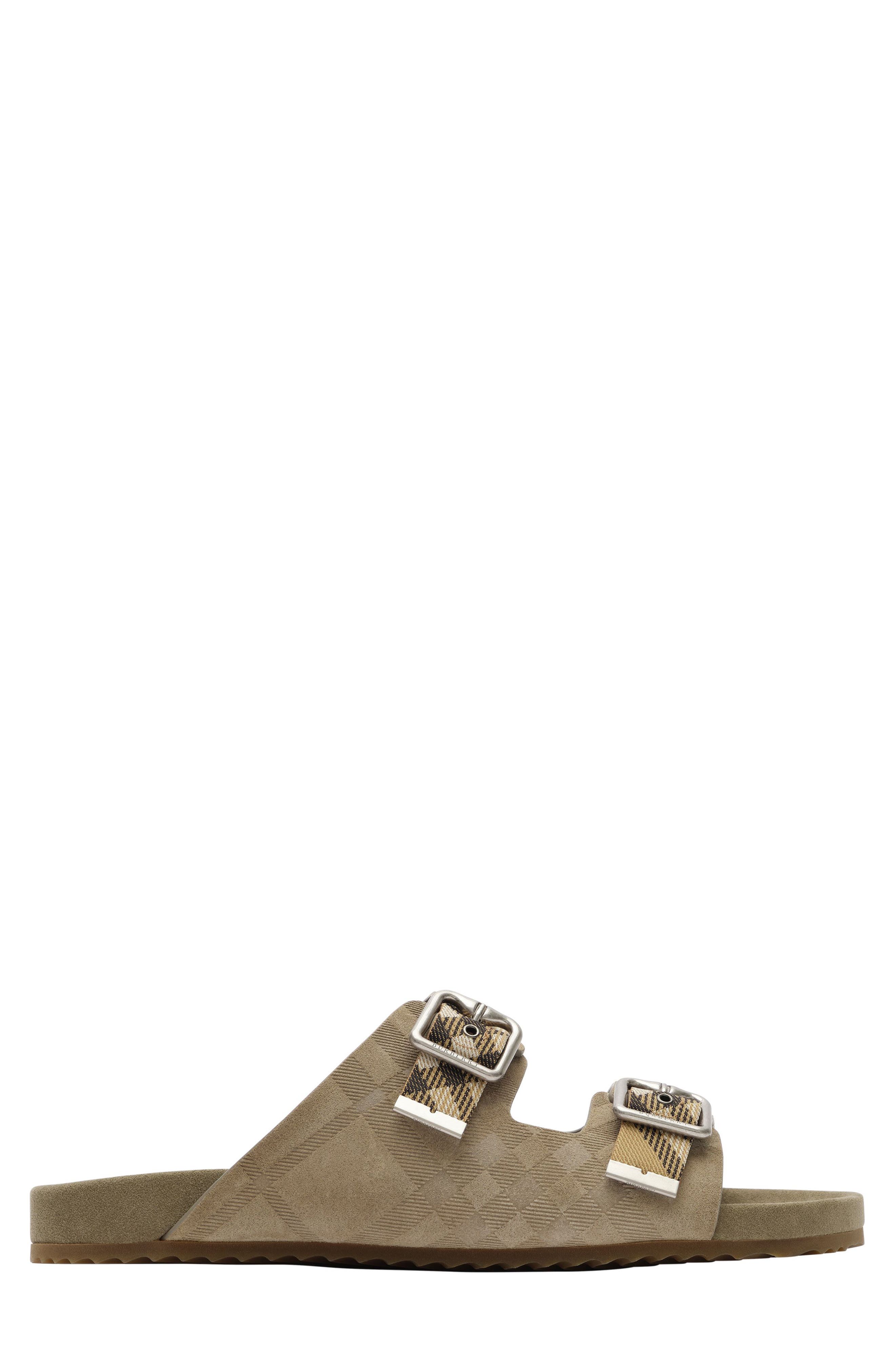 Burberry Urchin Slide Sandal, Main, color, Sparrow Beige
