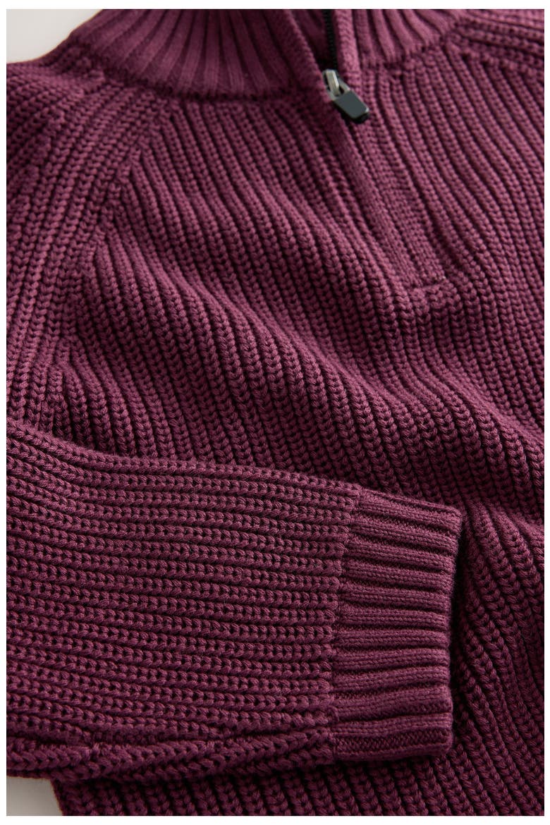 Kids' Half Zip Sweater, Alternate, color, PURPLE