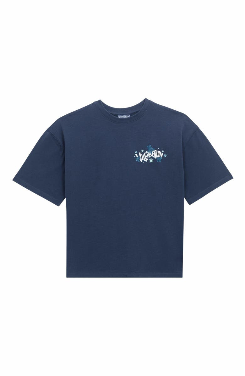 Vilebrequin Kid's Textured Gummy Logo Cotton T-Shirt, Main, color,