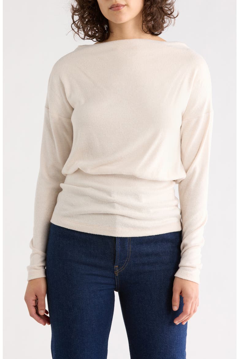 Long Sleeve Banded Hem Knit Top, Main, color, OATMEAL
