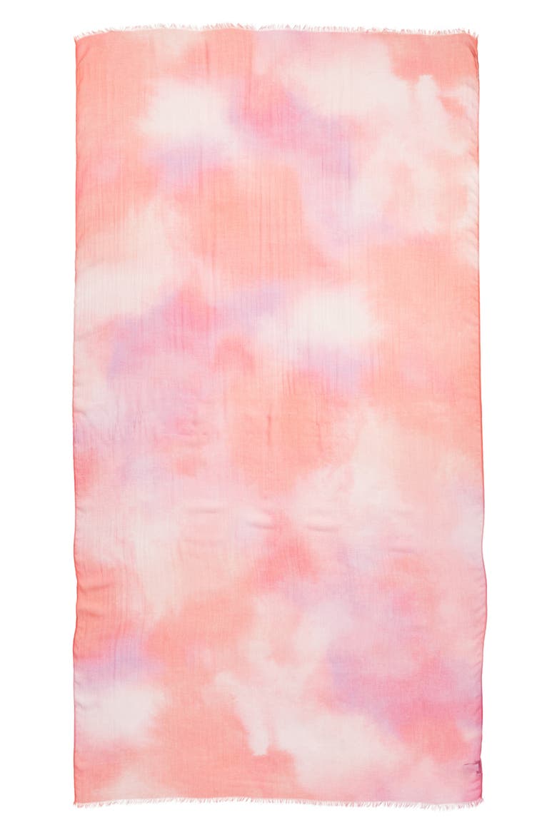 Print Modal & Silk Scarf, Alternate, color, PINK FIELDS OF COLOR
