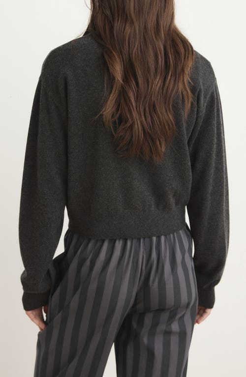 Mango Collared Wool & Cashmere Blend Cardigan In Black