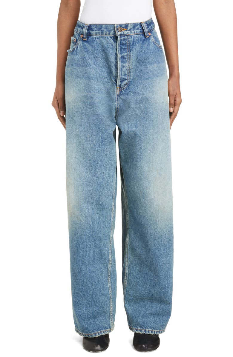 Balenciaga Baggy Rigid Jeans, Main, color,