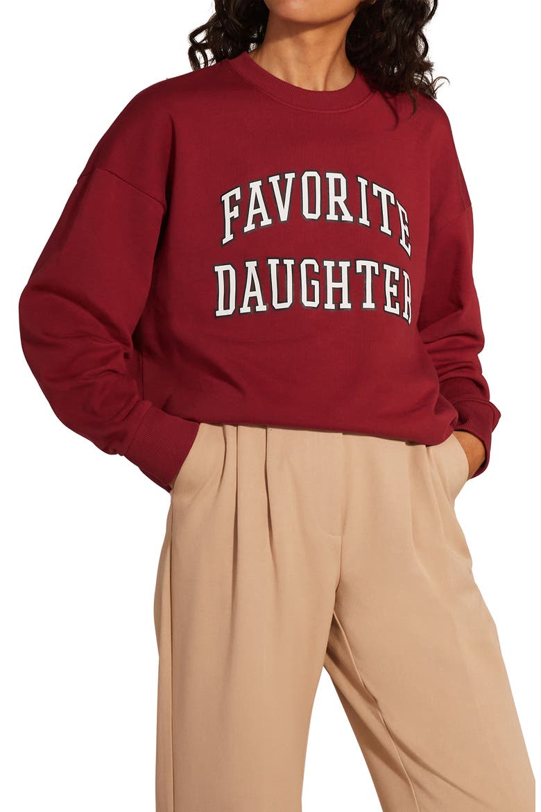 Collegiate Cotton Blend Sweatshirt, Main, color, COLLEGIATE RED
