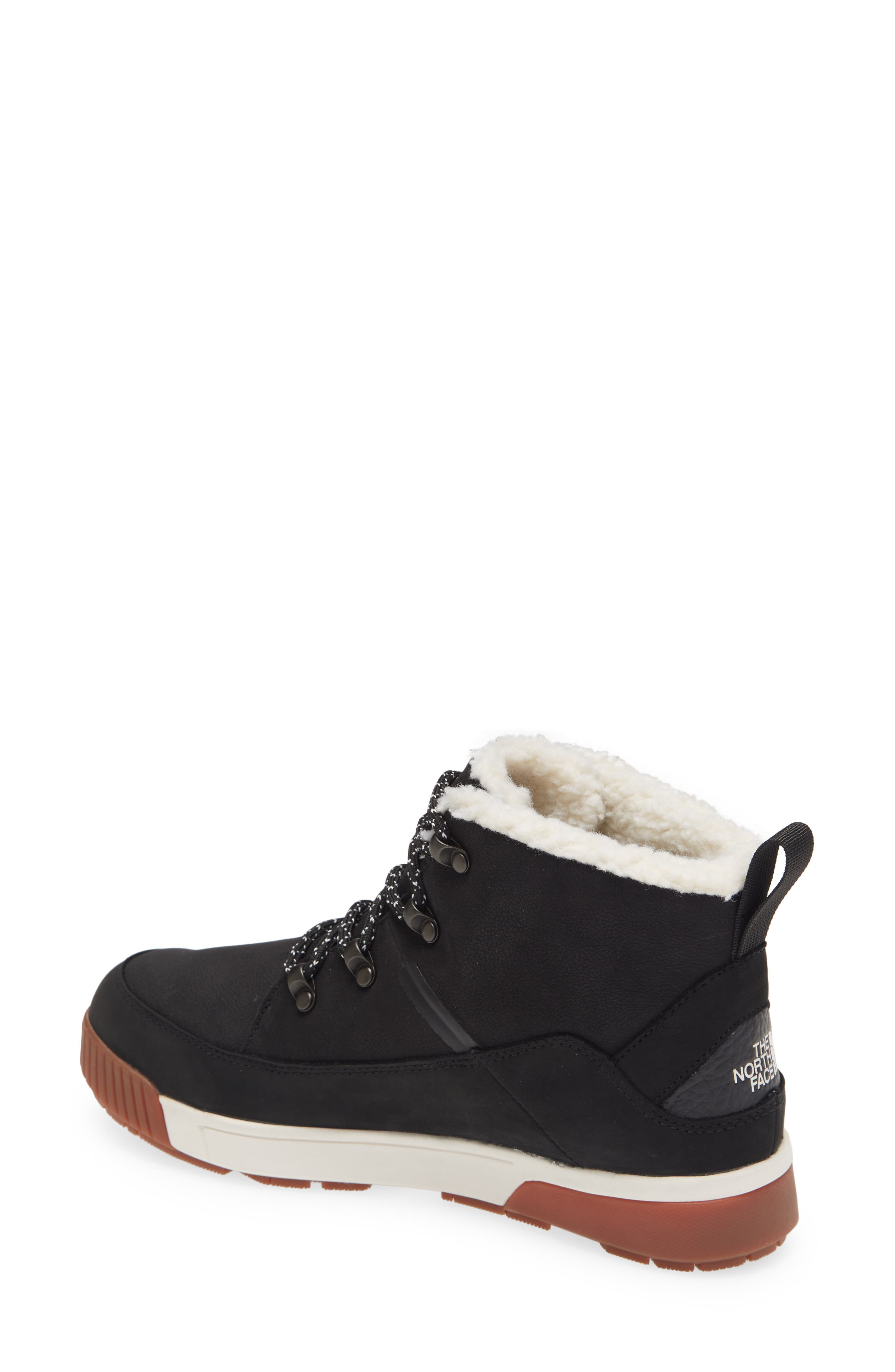 The North Face Sierra Waterproof Lace-Up Bootie, Alternate, color, Tnf Black/Gardenia White