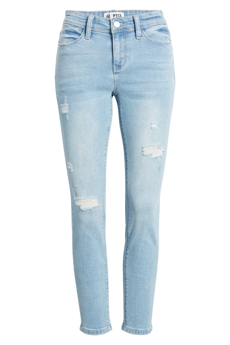 Low Rise Skinny Jeans, Alternate, color, LIGHT WASH