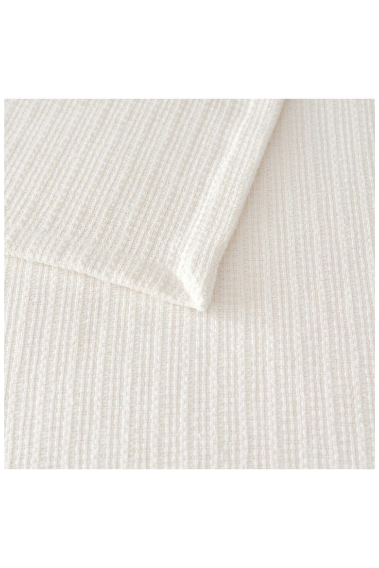Bedford Tile Basket Weave Cotton Blanket, Alternate, color, PEARL WHITE
