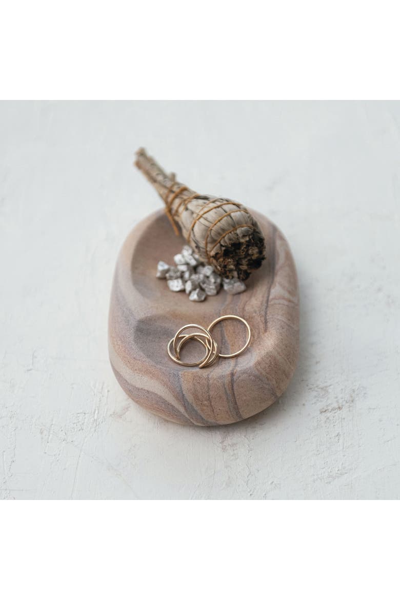 Earthy Sandstone Dish, Multicolor, Alternate, color, Natural