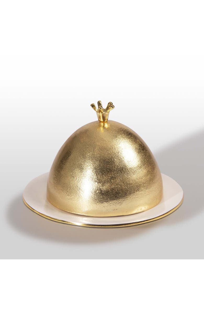 Lunares "Elegance Is A Matter Of Personality" Jean Paul Gaultier - Large Platter with Quote, Alternate, color, White