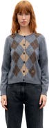 GERARD DAREL Rely Argyle Button Front Cardigan