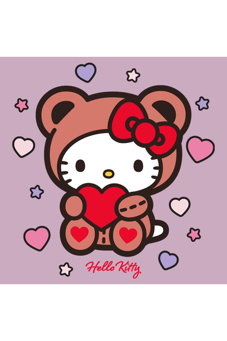 Junior's Hello Kitty Cute Valentine Bear  Sweatshirt, Alternate, color, Lavender