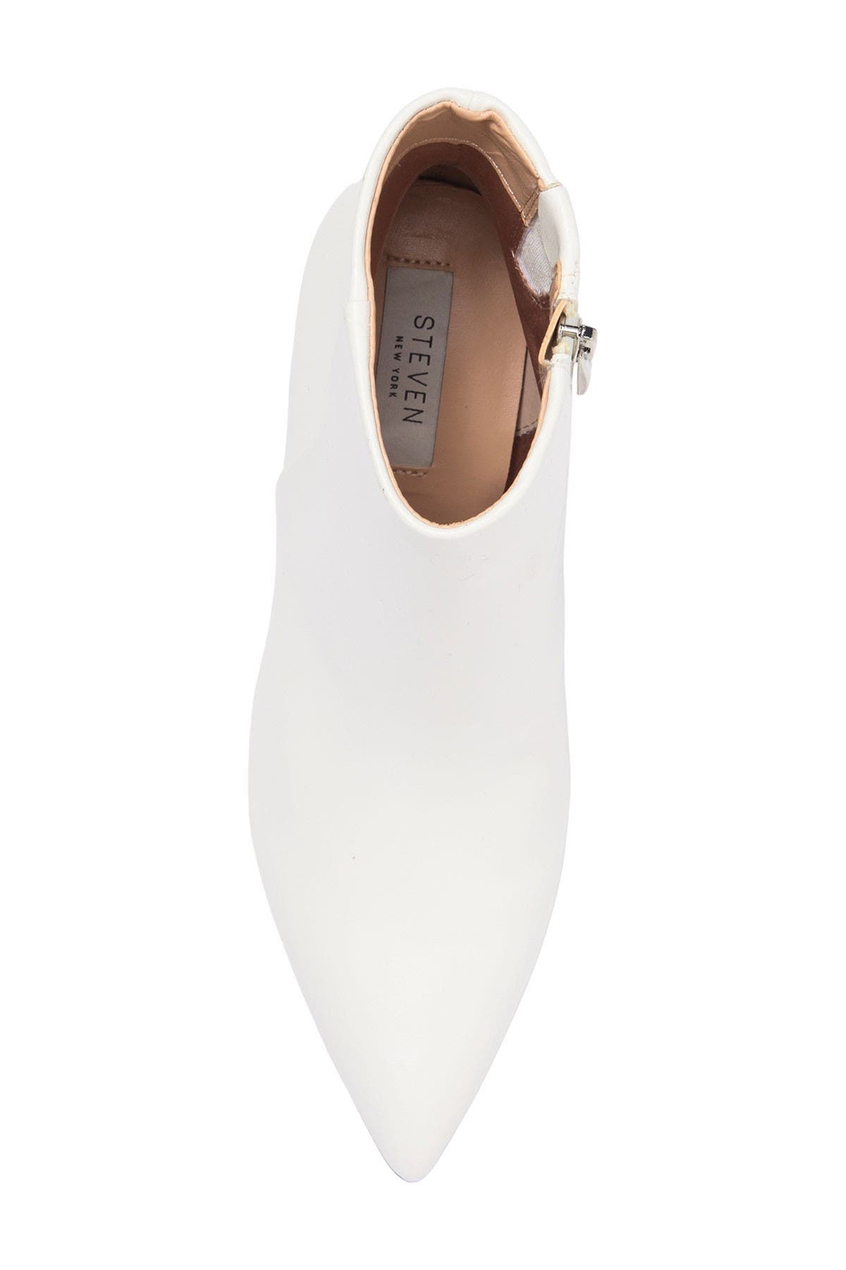 Lizziey Pointed Toe Bootie, Alternate, color, WHITE LEATHER