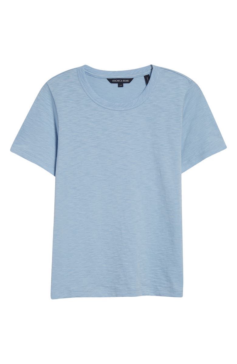 Veronica Beard Carla Crewneck Cotton T-Shirt, Alternate, color, Bluebell