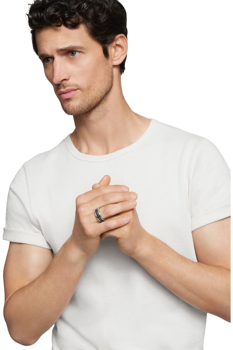 Men's Armory Band Ring, Alternate, color, SILVER