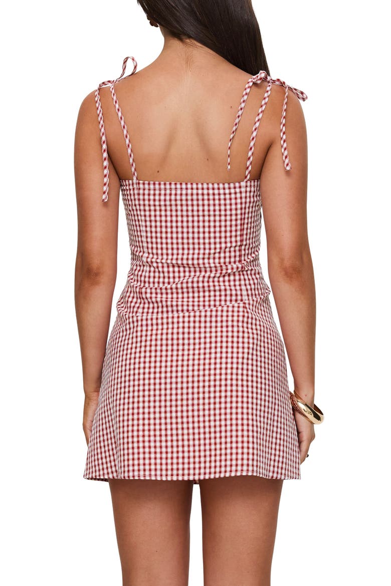 Burkes Gingham Minidress, Alternate, color, RED