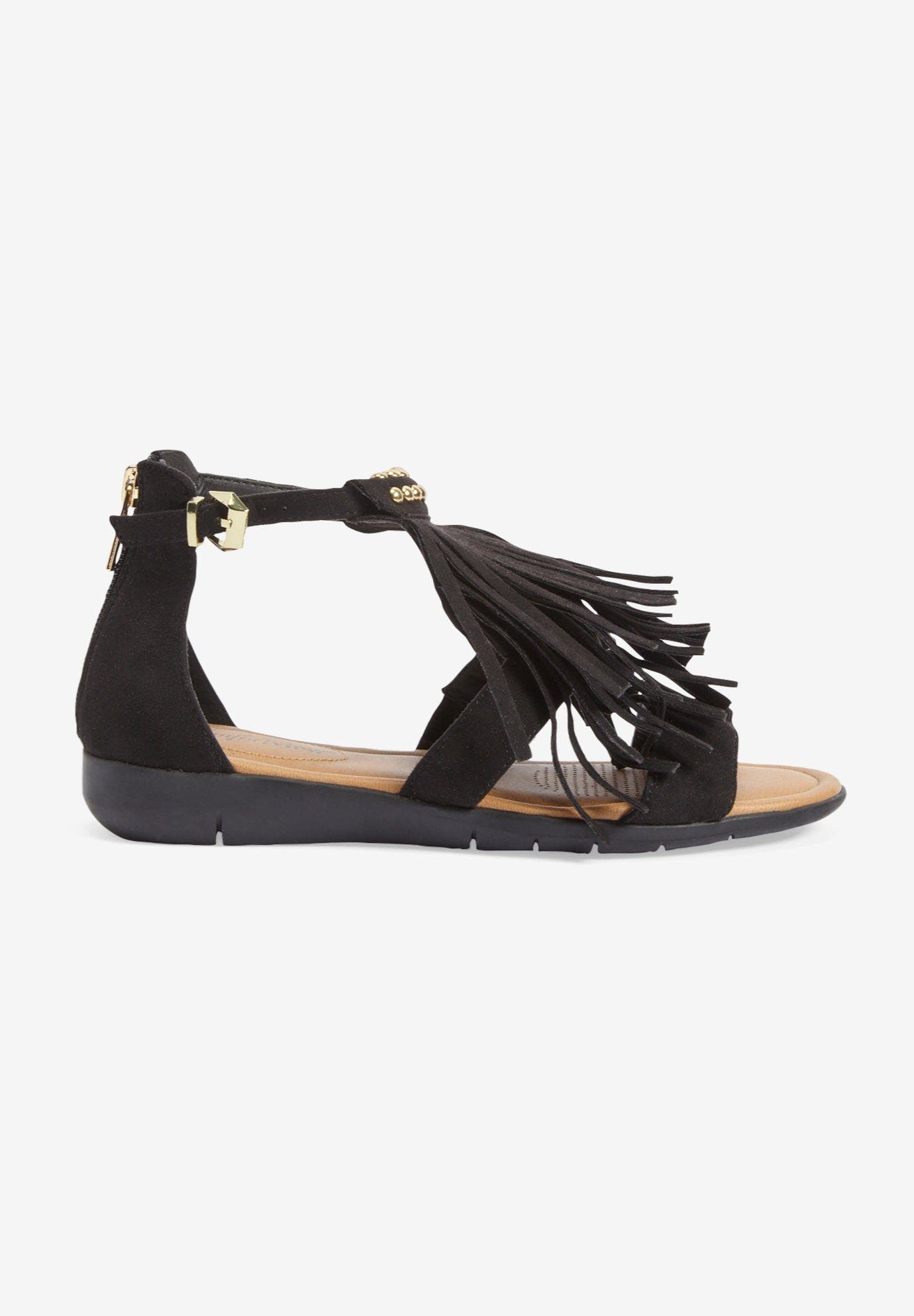 Comfortview The Carmella Sandal, Alternate, color, Black