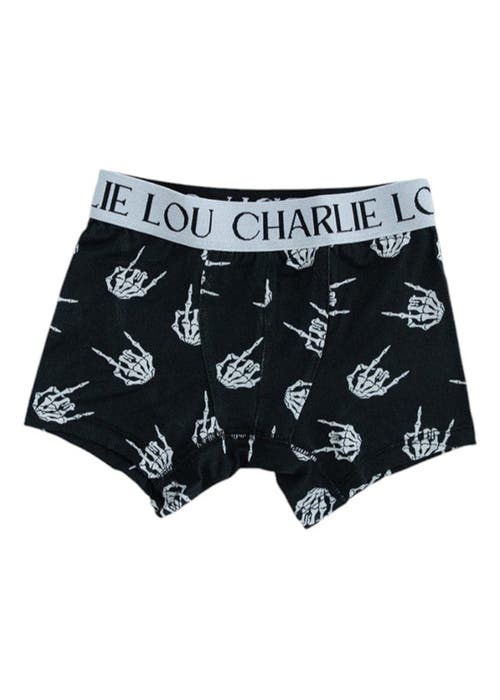 Charlie Lou Baby® Baby Boy's Rock N' Skull Stretchy Boxers in Black  product