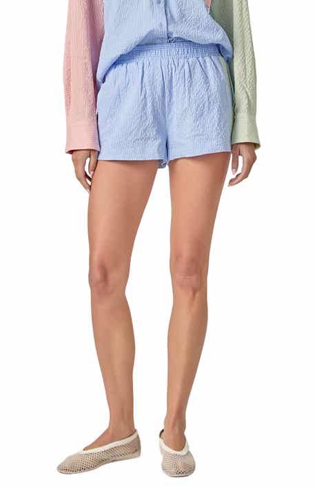 English Factory Stripe Seersucker Shorts