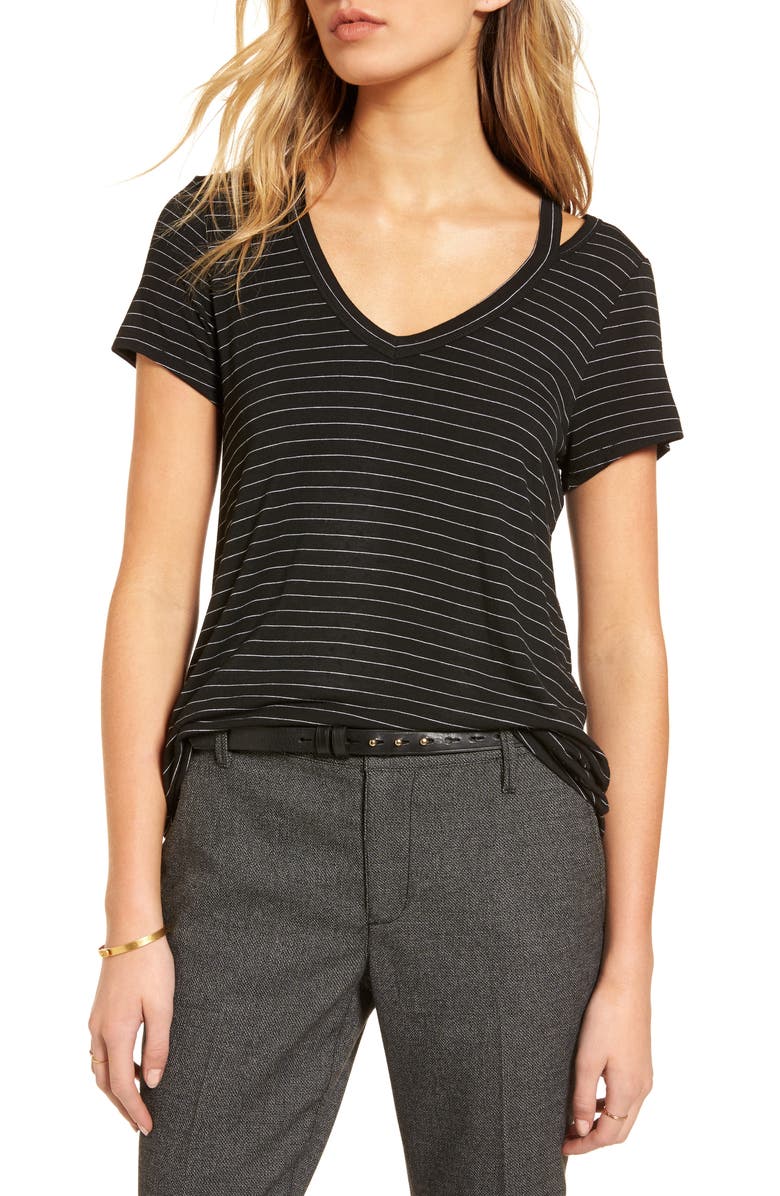 Treasure & Bond Oil Wash Cutout Tee, Main, color, 