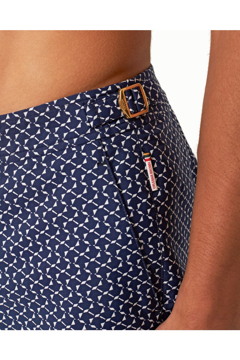 Bulldog Jacquard Mid-Length Swim Shorts, Alternate, color, NIGHT IRIS