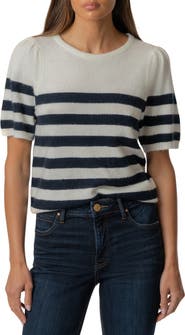 KUT from the Kloth Monika Stripe Short Sleeve Sweater