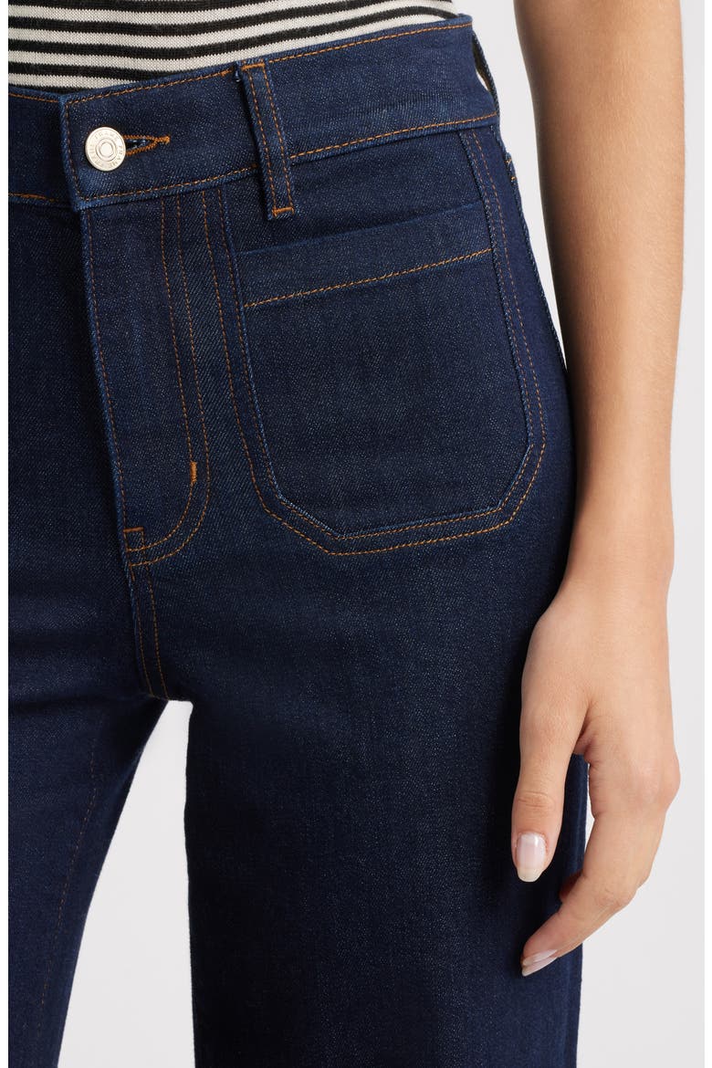 Le Slim Palazzo Long Modernist Pocket Wide Leg Jeans, Alternate, color, RINSE