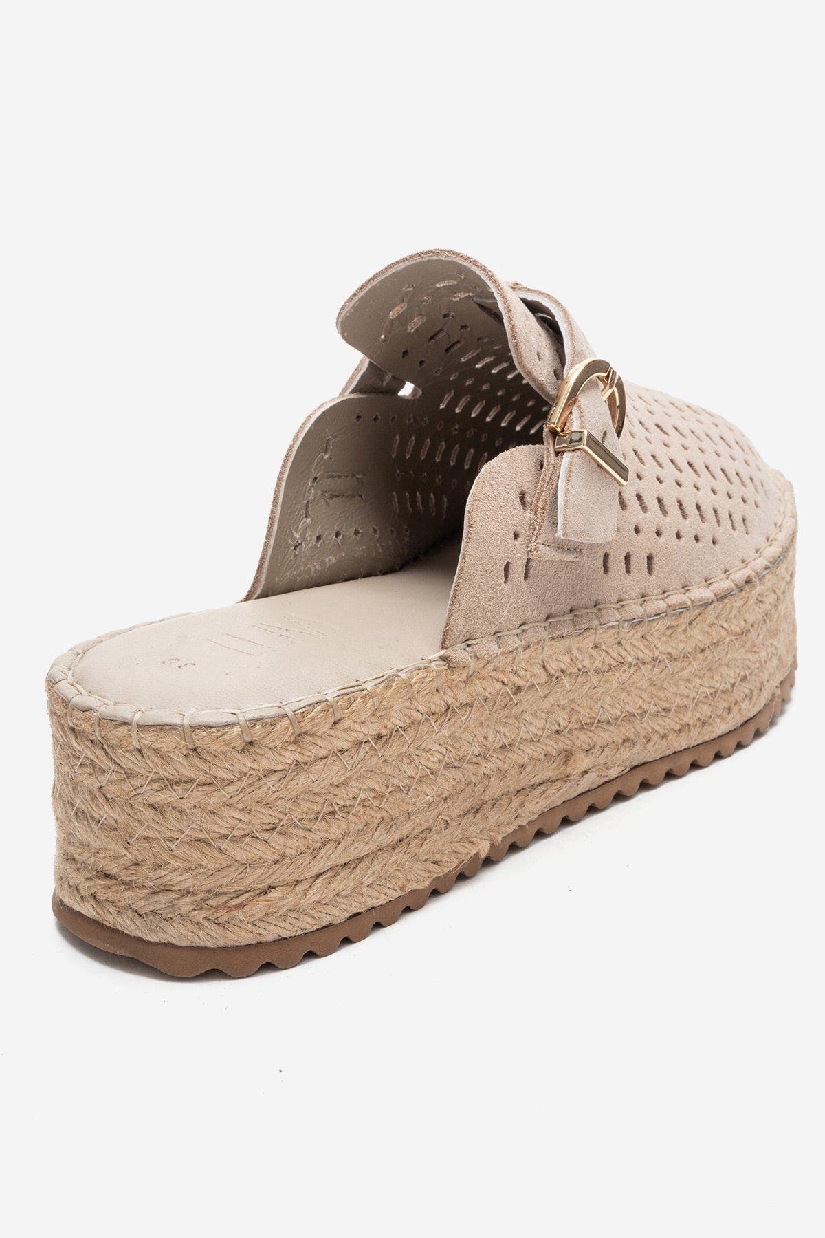 Louis Leather Platform Sandal, Alternate, color, Beige Suede