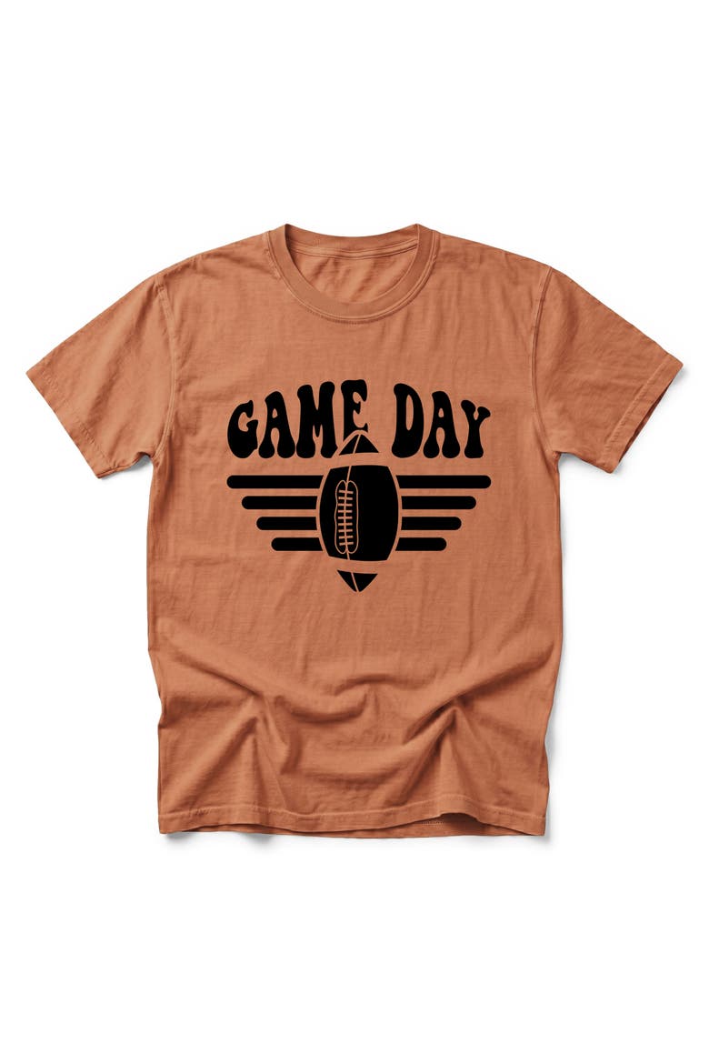 Football Game Day Stripes Garment Dyed Graphic T-Shirt, Alternate, color, Yam