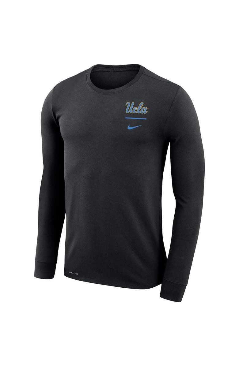 Nike Men's Nike Black UCLA Bruins Logo Stack Legend Performance Long Sleeve T-Shirt, Alternate, color,