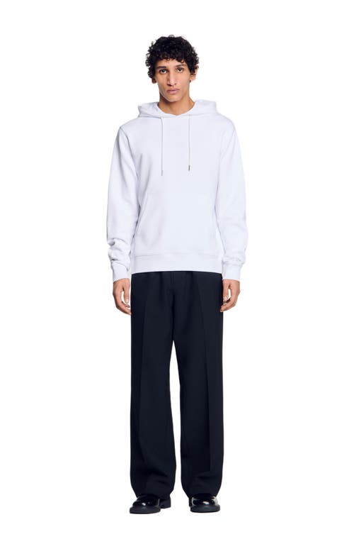Sandro Logo Hoodie In Optic White