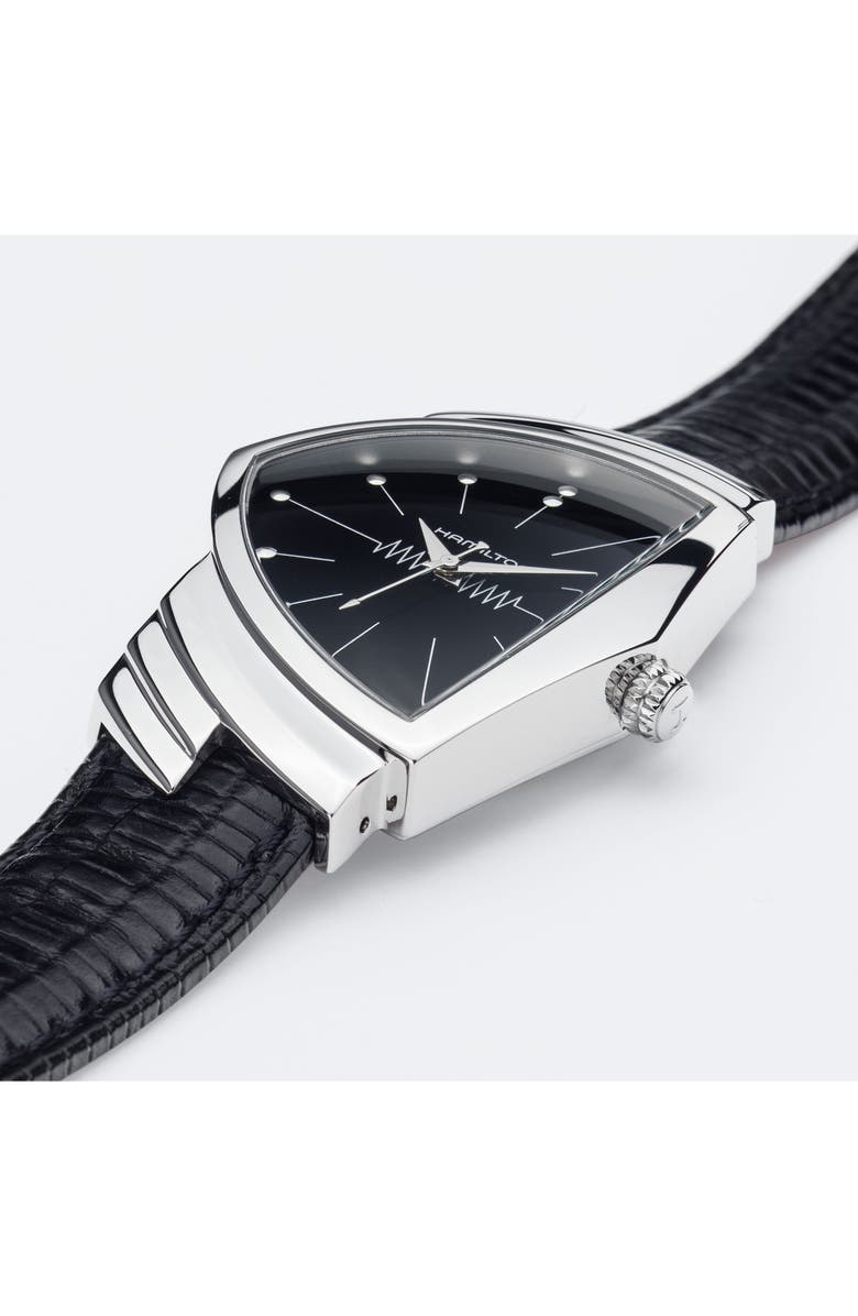 Hamilton Ventura Leather Strap Watch, 32mm x 50mm, Alternate, color, 