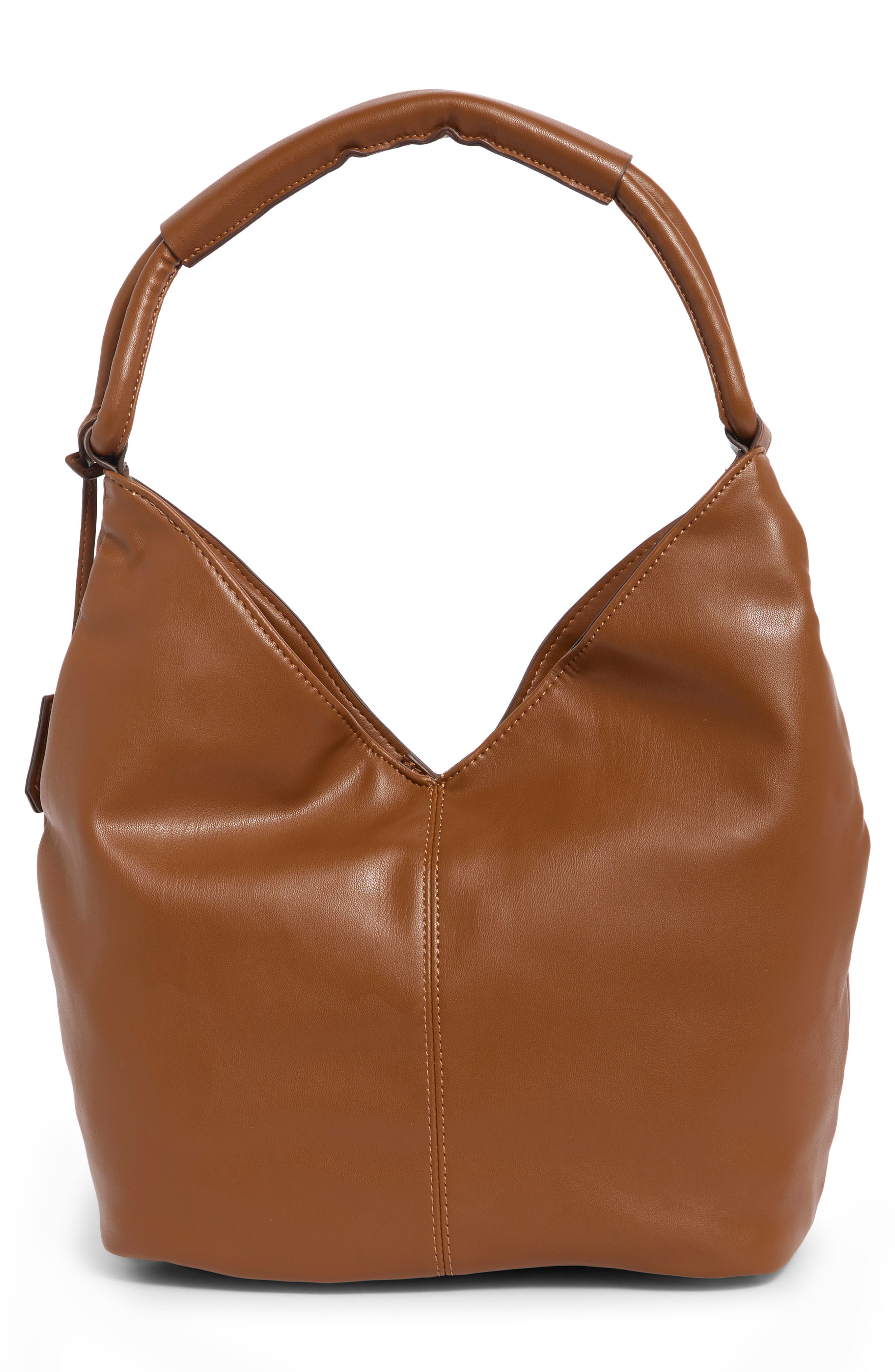 Origami Faux Leather Tote, Alternate, color, COGNAC