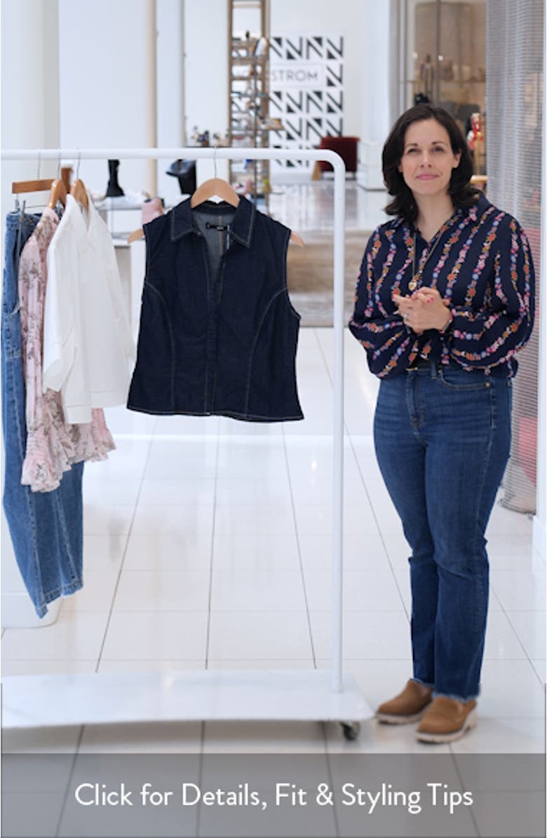 Maria Collared Cotton & Linen Denim Top